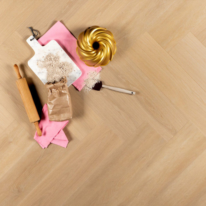 Douwes Dekker - Brede visgraat Brioche 10509 Click PVC