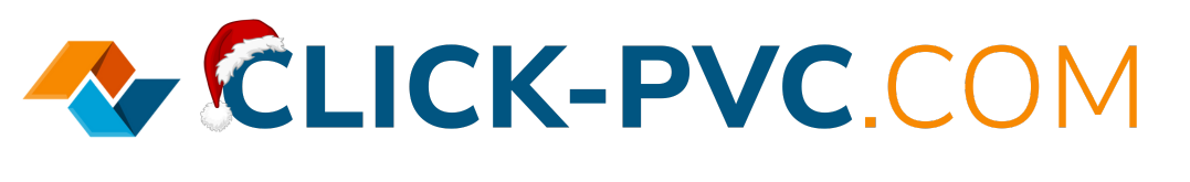 Click-pvc.com logo met kerstmuts