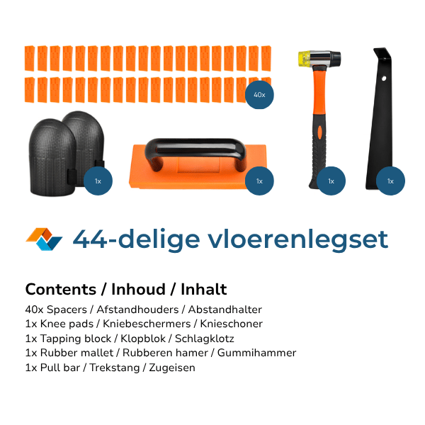 Overzicht inhoud laminaat legset