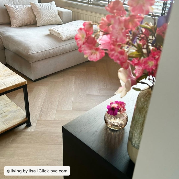 Ambiant Spigato Beige Herringbone 